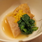 くろぎ - 海老芋とお揚げさん 京菊菜と柚子2