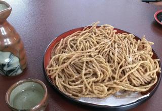 Tamugisoba - 熱燗1合 350円          あげそば 420円