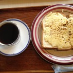 ビーンズ喜多見 - チーズトーストのセット