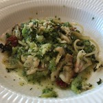 Shin Harada - ホッキ貝とブロッコリークタクタ煮込み乗せパスタ。