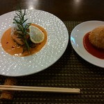 華むら - 「野菜畑ランチ」サーモンのパイ包み＆ライスコロッケ