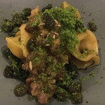 SALONE 2007 - 前菜⑤ ストリケッティ・サルシッチャ・チーマディラーパ