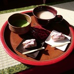 岡山後楽園 福田茶屋 - 抹茶セット＆甘酒セット