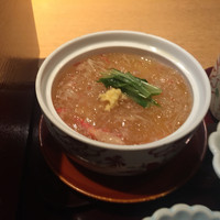 美濃吉 京王新宿店 - オプションの蟹とふかひれの茶碗蒸し
