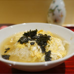 銀座 しのはら - 2017/1_3杯目は熊鍋の出汁をかけて