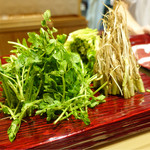 銀座 しのはら - 2017/1_熊のお供、セリ