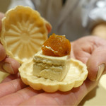 銀座 しのはら - 2017/1_フォアグラ最中篠原風