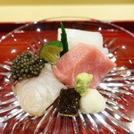銀座 しのはら - 2017/1_お造り三種