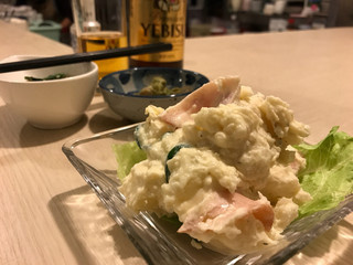 Washoku Sugimura - 手作りポテトサラダ（ハーフ）350円。