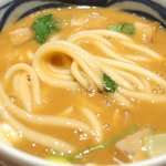 銀座 風見 - 酒粕濃厚つけそば 1000円 のつけ汁の中のつけ麺