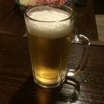 宿房 あそ - 生ビール＝５８０円
