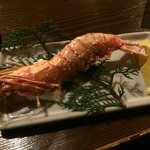 宿房 あそ - エビの塩焼き
      デカいけんね〜