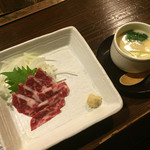 宿房 あそ - 馬刺しと茶碗蒸し
