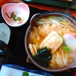 Kompira Udon Nakada - [料理] 鍋焼きうどん セット全景♪ｗ
