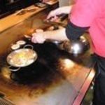 京都きん家 - 焼き上げる様子です。