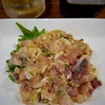 もつ焼 あぶさん - 真アジのなめろう