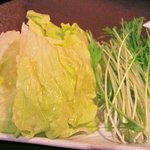 しゃぶしゃぶ温野菜 - 「レタス」と「水菜」