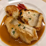 スペイン料理銀座エスペロ - カワハギの鉄板焼き マリネーラソース