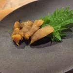 いろり庵 - 味見の塩ウニ