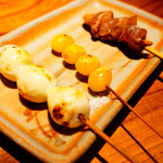 とり喜 - 砂肝、ぎんなん、白玉