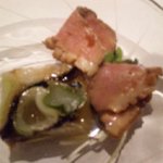 喜の間 - 合鴨赤ワイン煮下仁田葱ゼリー寄せ