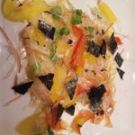 喜の間 - 平目の薄造りカルパッチョ仕立て