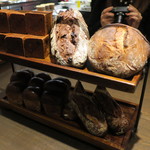 sincere - 自家製パン：しんしあブリオッシュ、ポルチーニのバゲット、ワインを練り込んだレーズンとクルミのパン、グリーンオリーブのフォカッチャ1