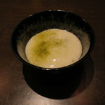 sincere - 抹茶のメロン・ソーダ フロマージュ・ブランと抹茶のアイスクリーム オレンジのエッセンス