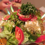 やなぎ澤 - フルーツトマトと絹豆富のサラダ