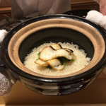 銀座 しのはら - 真魚鰹と蕪の葉の炊き込みご飯