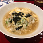 銀座 しのはら - 月の輪熊しゃぶしゃぶの出汁の卵とじをご飯にかけて