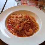 ガスト  - 海老のトマトソーススパゲティ
