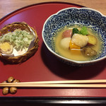 粟 - 天ぷらと炊き合わせ