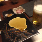 Yakitori Tatsuboshi - 付き出し 大根おろし 鴨の燻製