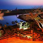 かめうら苑 - ２階からはお庭と山口宇部空港滑走路が一望できます