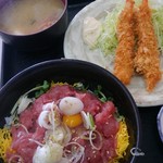 花いち - 中落ち丼エピフライ二匹付1080円