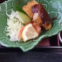 季節の魚と釜飯 魚信 - マグロ味噌カツ