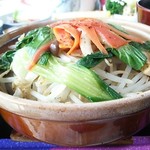 ととかか - 日替わり定食750円 肉と野菜の土鍋をゴマダレで
