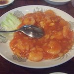 中華家庭料理 雲海 - 芝エビのチリソース（７３５円）