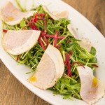 Homemade ham and arugula salad