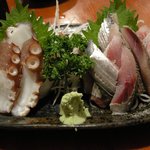 やきとりかどちゃん - （2010/11月）「刺身　真イワシ」「刺身タコ」