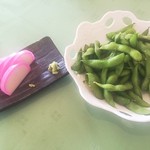 紫塚ゴルフ倶楽部レストラン - いたわさと枝豆