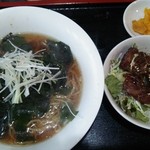 桃李 - 日替わりランチ（ワカメラーメン＋ミニレバニラ）