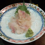 天紫亭 - オコゼ刺身（３８０円）