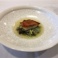 LE CIEL - 脂が乗った金目に米とブイヨンが繋ぎになって鴨のレバーやハツが出会う。肉のような強い魚料理。
