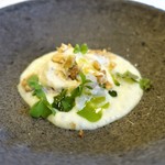 ヴィラ・アイーダ - 赤足海老　じゃがいもピュレ　湯葉　クルミ