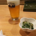 開陽亭 - 生ビール 500円、お通し♪