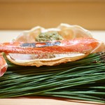 松川 - 焼き松葉蟹と蟹味噌