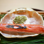 松川 - 焼き松葉蟹と蟹味噌