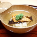 松川 - お椀　帆立貝真丈と生キクラゲとばちこ